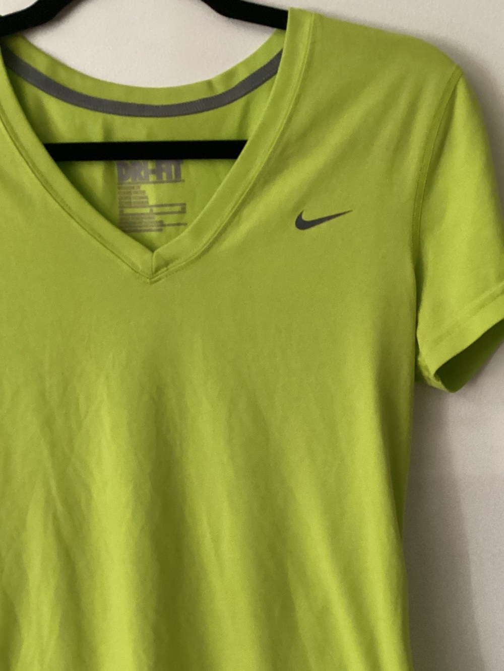 Nike Neon Lime Dri-FIT V-Neck Short Sleeve Tee